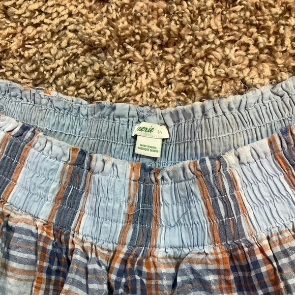 Aerie Pleated Plaid Skirt Size Large - Picture 3 of 7